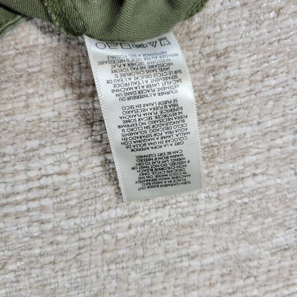 Cabi Bird Utility Jacket Women’s XXS Green Linen Sequin Appliqué Military Parka - Picture 13 of 16